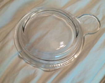 Visions Cookware Clear Glass Grab It Bowl Cooking Pot by Corning Vintage Kitchen Made in USA