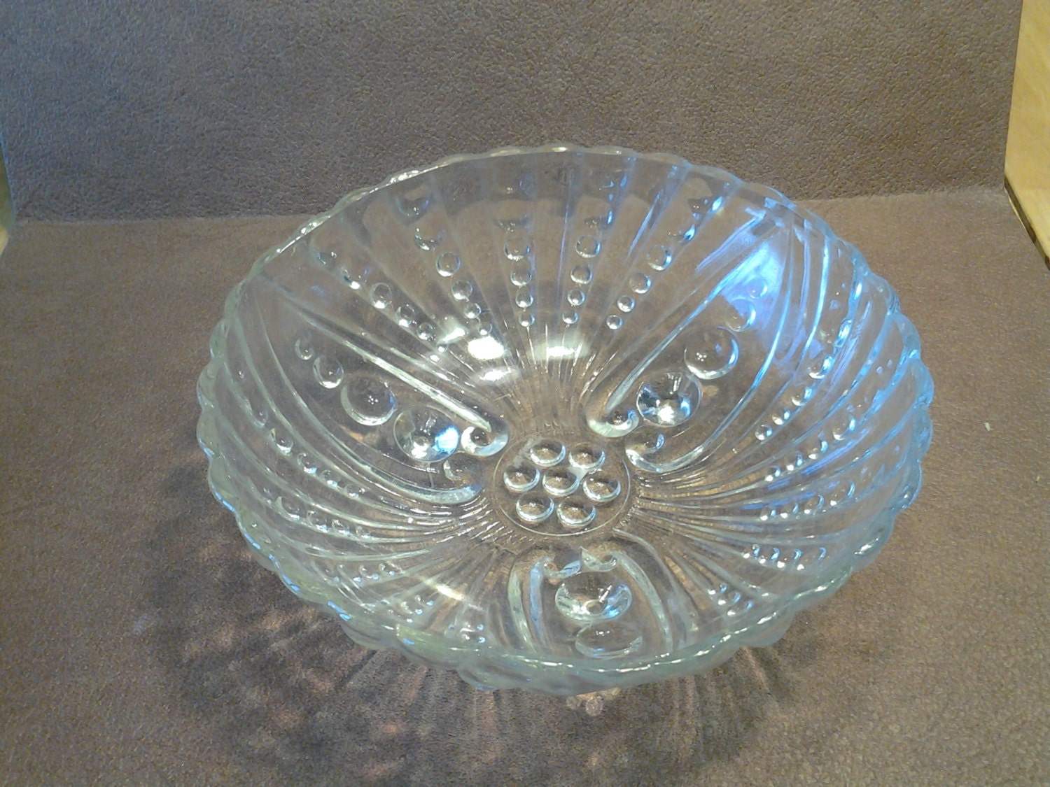 セール中 アンカーホッキング 1940年代 透明ガラス オイスター＆パール