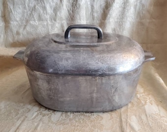 Vintage 8 Quart Aluminum Oval Roaster by Tournus France | Oval