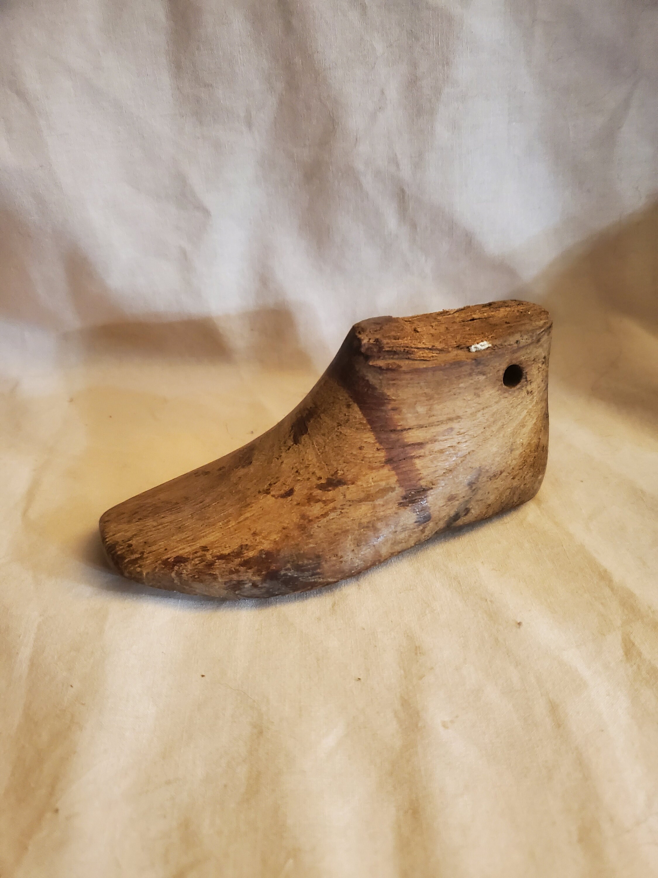 Primitive Wooden Child's Foot Mold for Shoe Making, Cobbler Tool