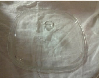 Large Pyrex Glass Square Lid P 12 C 1 Replacement Lid Vintage Kitchen 10 inch