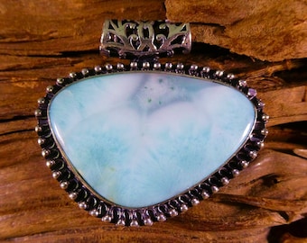 Beautiful Larimar Sterling Silver Pendant - Larimar, Larimar Pendant, Larimar Necklace, Larimar Jewelry, Pendants, Carribean Larimar