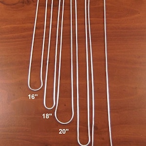 Sterling Silver 2mm Snake Chain Various Sizes - Sterling Silver Chain, Snake Chain, Silver Chain, Chain for Pendant, Silver Necklace, Chain