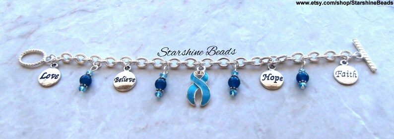 Teal Ribbon Ribbon Jewelry Teal Ribbon Awareness Bracelet Awareness Jewelry Awareness Bracelet Cancer Survivor Anxiety Awareness