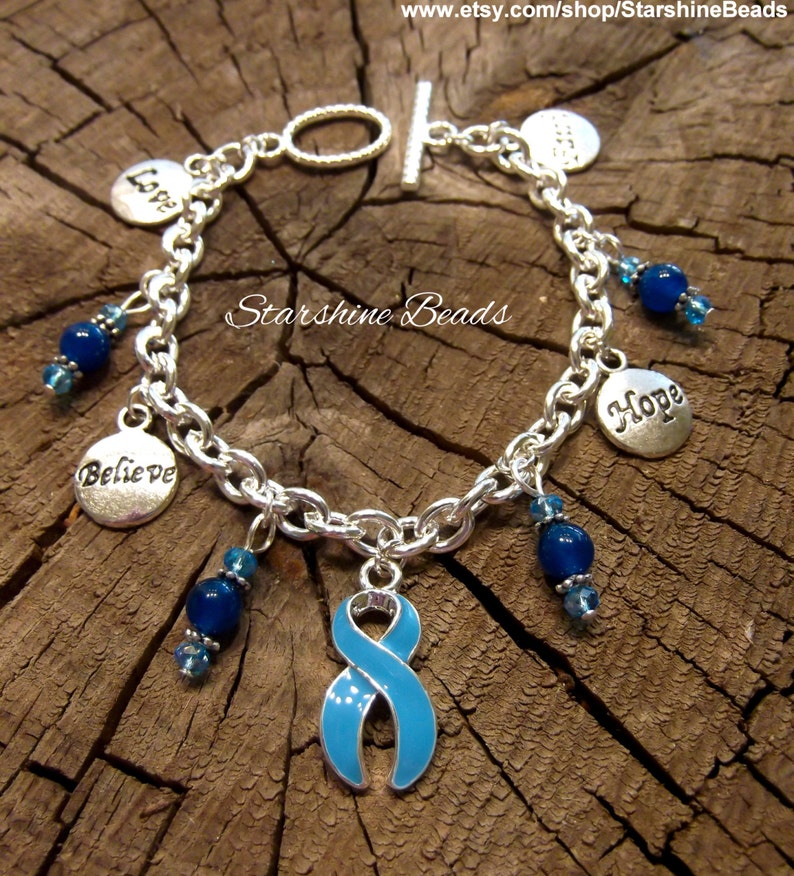 Teal Ribbon Ribbon Jewelry Teal Ribbon Awareness Bracelet Awareness Jewelry Awareness Bracelet Cancer Survivor Anxiety Awareness