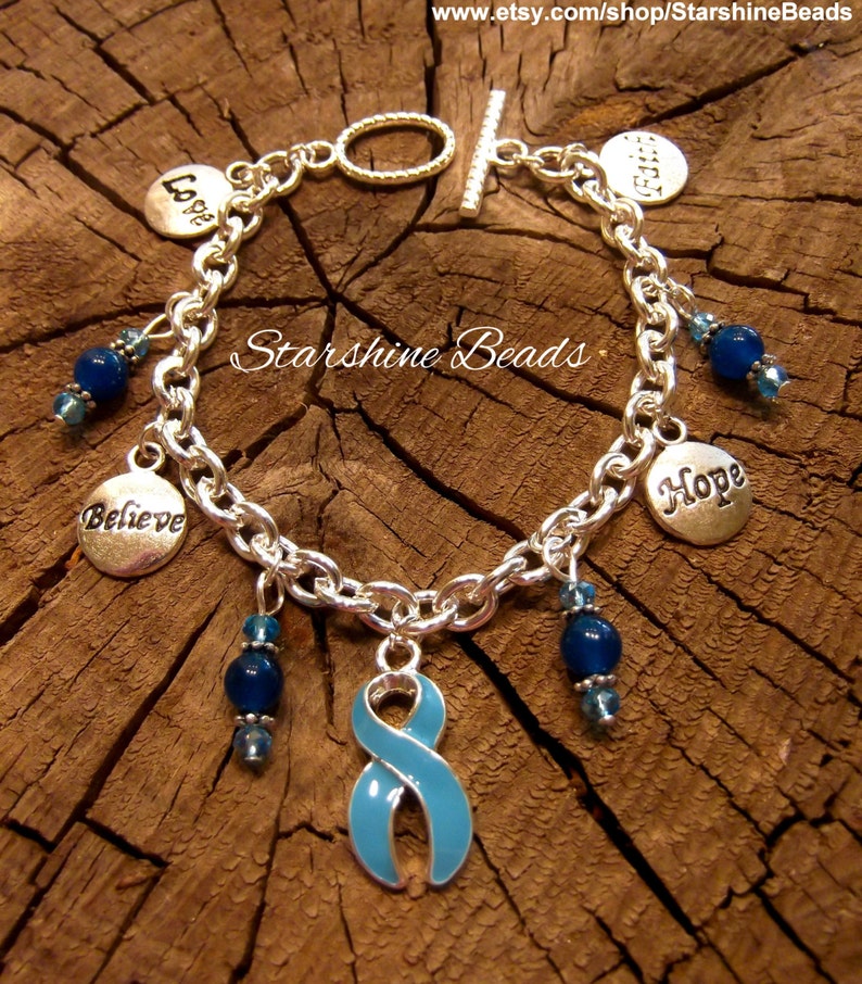 Teal Ribbon Ribbon Jewelry Teal Ribbon Awareness Bracelet Awareness Jewelry Awareness Bracelet Cancer Survivor Anxiety Awareness