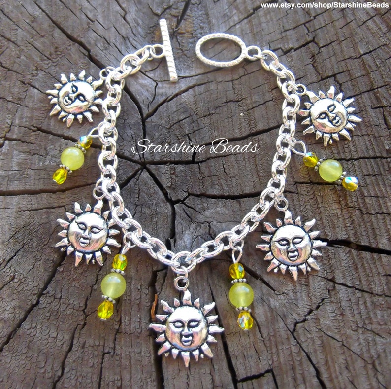 Sun Jewelry Sun Bracelet Summer Jewelry Summer Bracelet Yellow Jade Sun Bracelet Celestial Jewelry Jade Bracelet Yellow Bracelet