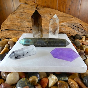 Large Selenite Charging Plates 6" - Selenite, Selenite Plate, Selenite Slab, Selenite Charging Plate, Crystal Charging, Crystals, Selenite