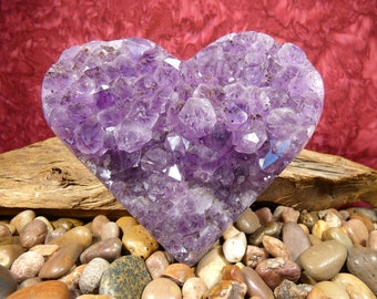 BEAUTIFUL Heart Shaped Amethyst Crystal Cluster 3.40LB! - Amethyst Heart, Crystal Heart, Hearts, Amethyst, Amethyst Crystal, Valentines Day