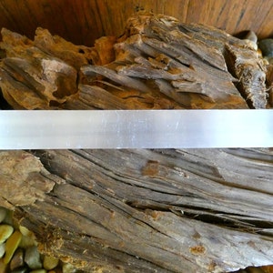 Selenite Wand 7" - Selenite, Selenite Wand, Selenite Slab, Selenite Stick, Raw Selenite, Crystals, Altar Tools, Clearing, Purification