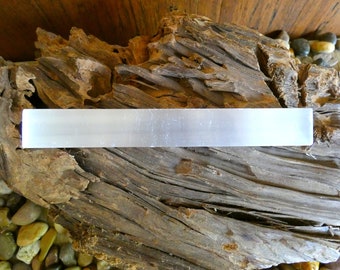 Selenite Wand 7" - Selenite, Selenite Wand, Selenite Slab, Selenite Stick, Raw Selenite, Crystals, Altar Tools, Clearing, Purification