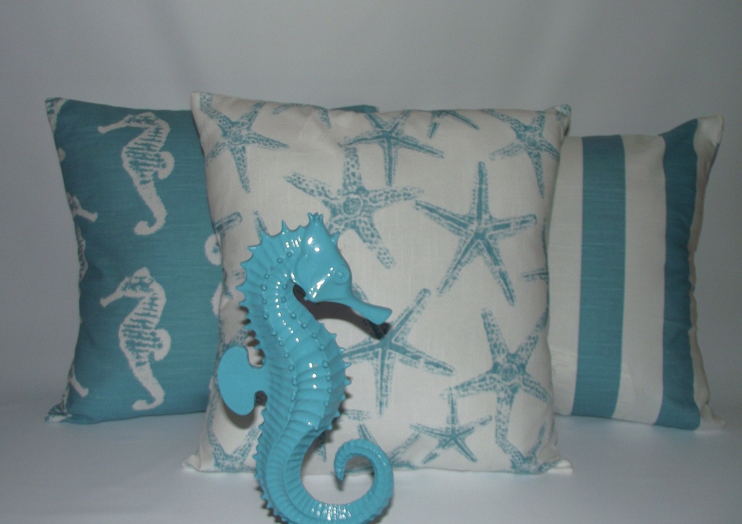 Nautical Pillow Covers coastal blue Pick TWO Etsy