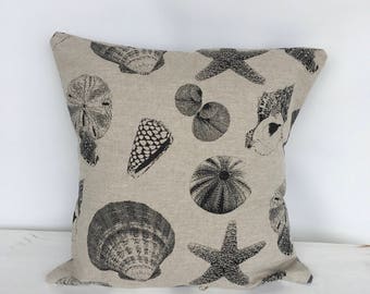 beach shells pillow cover