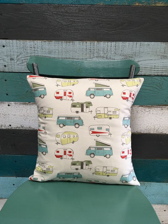Happy Camper Pillow Cover Etsy