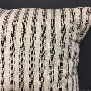 Farmhouse ticking pillow cover image 4