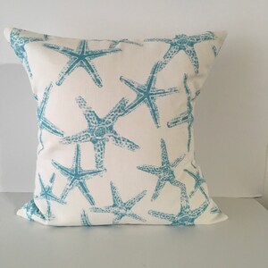 Starfish Pillow Cover in Coastal Blue image 2