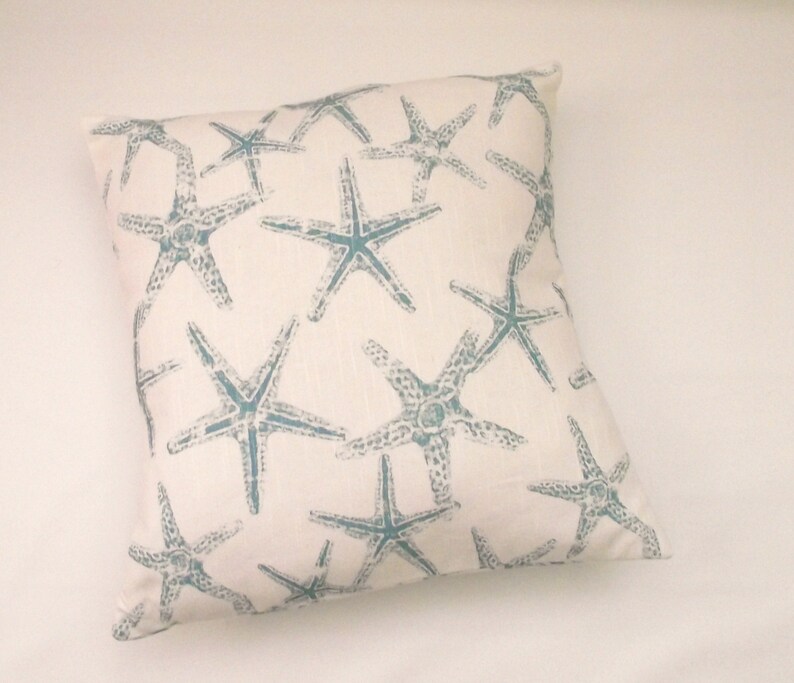 Starfish Pillow Cover in Coastal Blue image 4