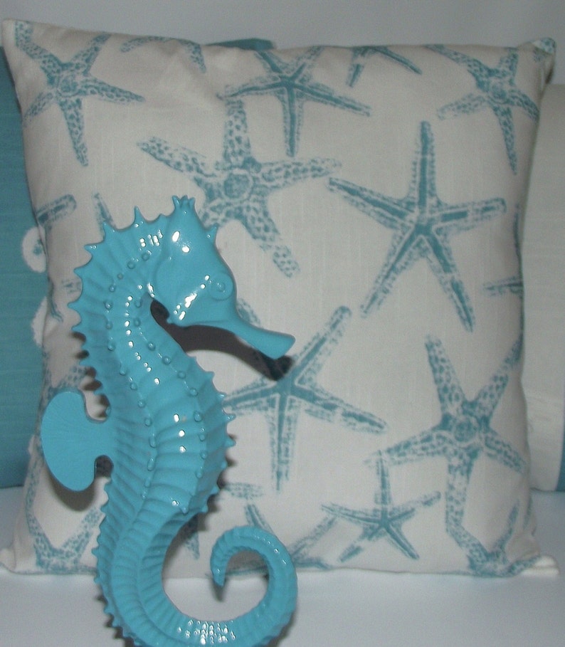 Starfish Pillow Cover in Coastal Blue image 5