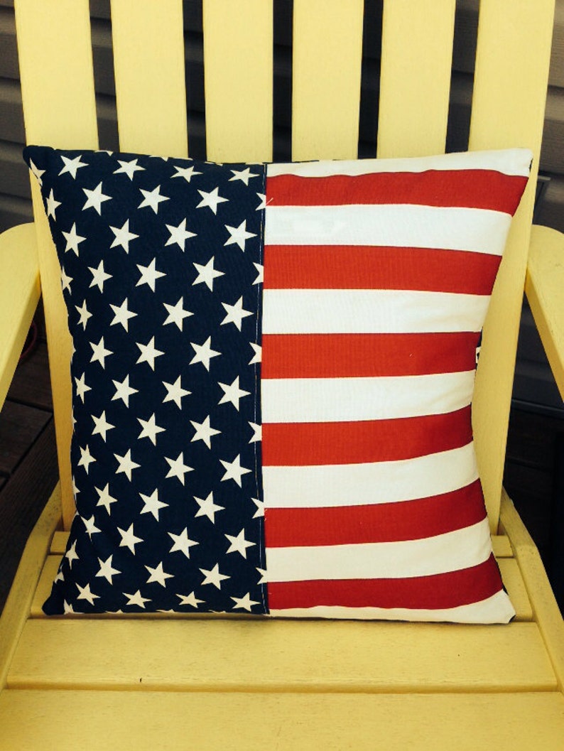 Patriotic Flag Pillow Etsy