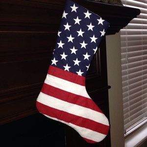 Stars and Striped Patriotic Christmas Stocking image 2