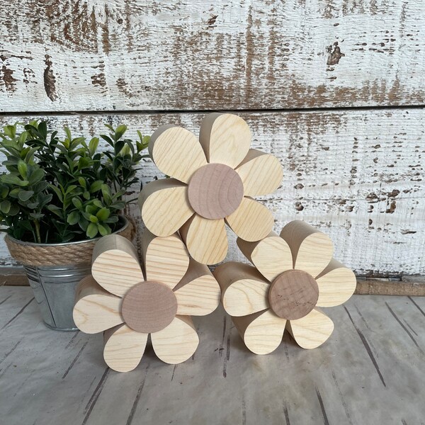 Wood Flowers Etsy