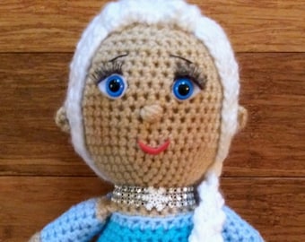 Handmade Crocheted Elsa Doll From Frozen