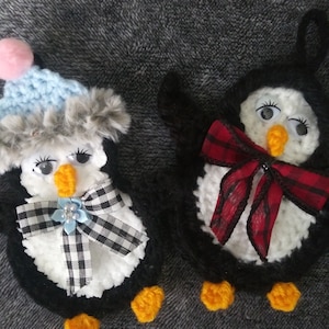 Handmade Penguin Ornament Set of 2