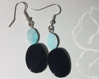 Black and Blue Earrings