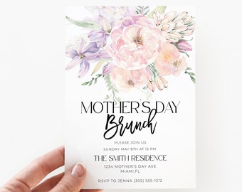 Mother's Day Brunch Invitation,  Mother's day Invitation , Mothers day Invite, Mother's Day Flyer, Mother's Day Card, Printable, Download