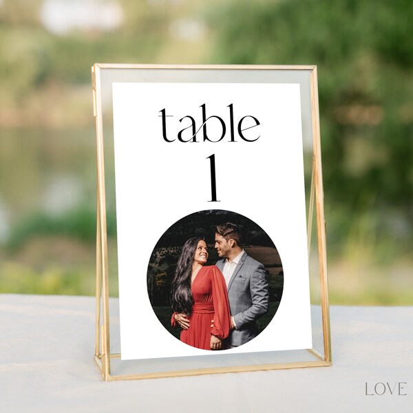 Table Number Frames Etsy UK
