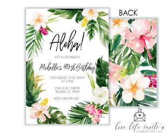 aloha invitation etsy