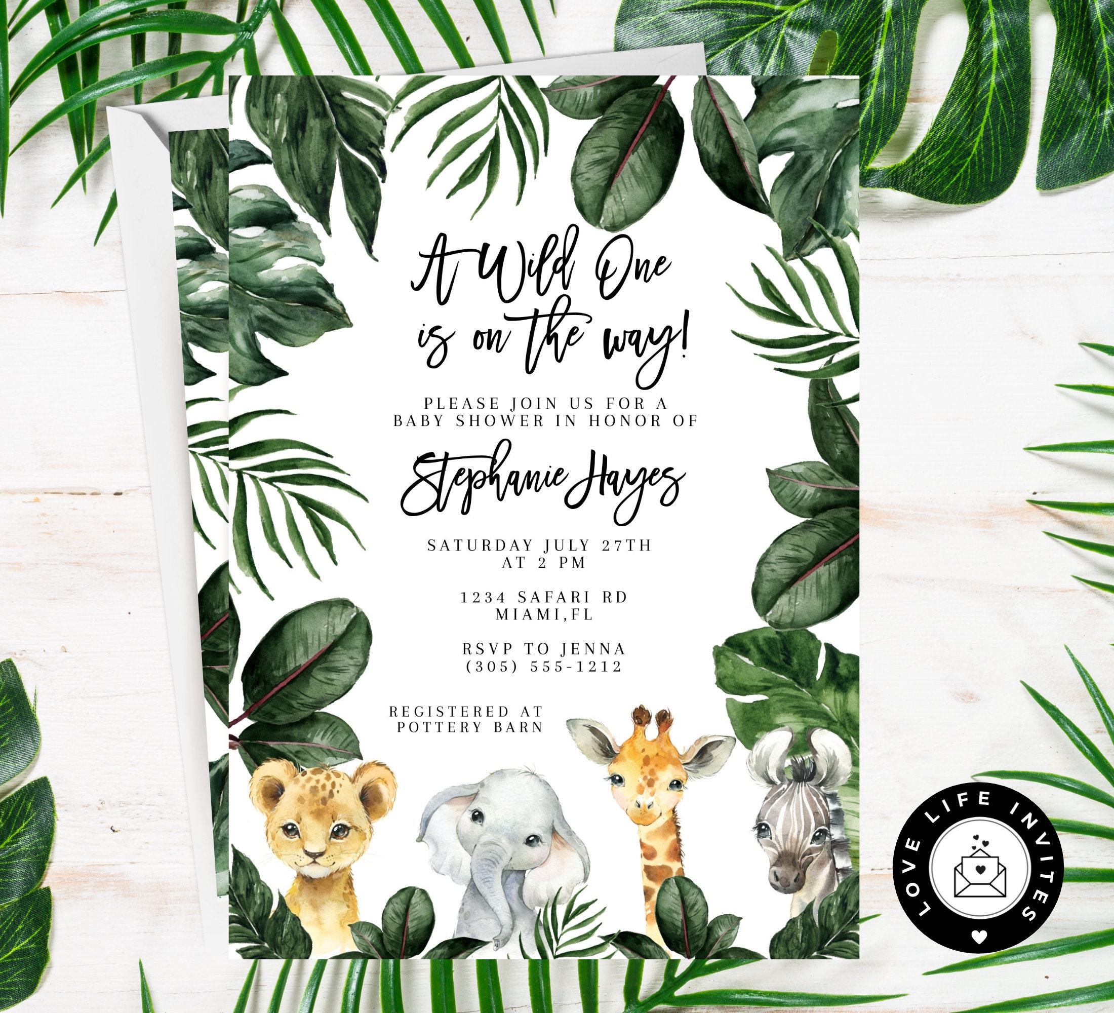 safari baby shower invitations evite