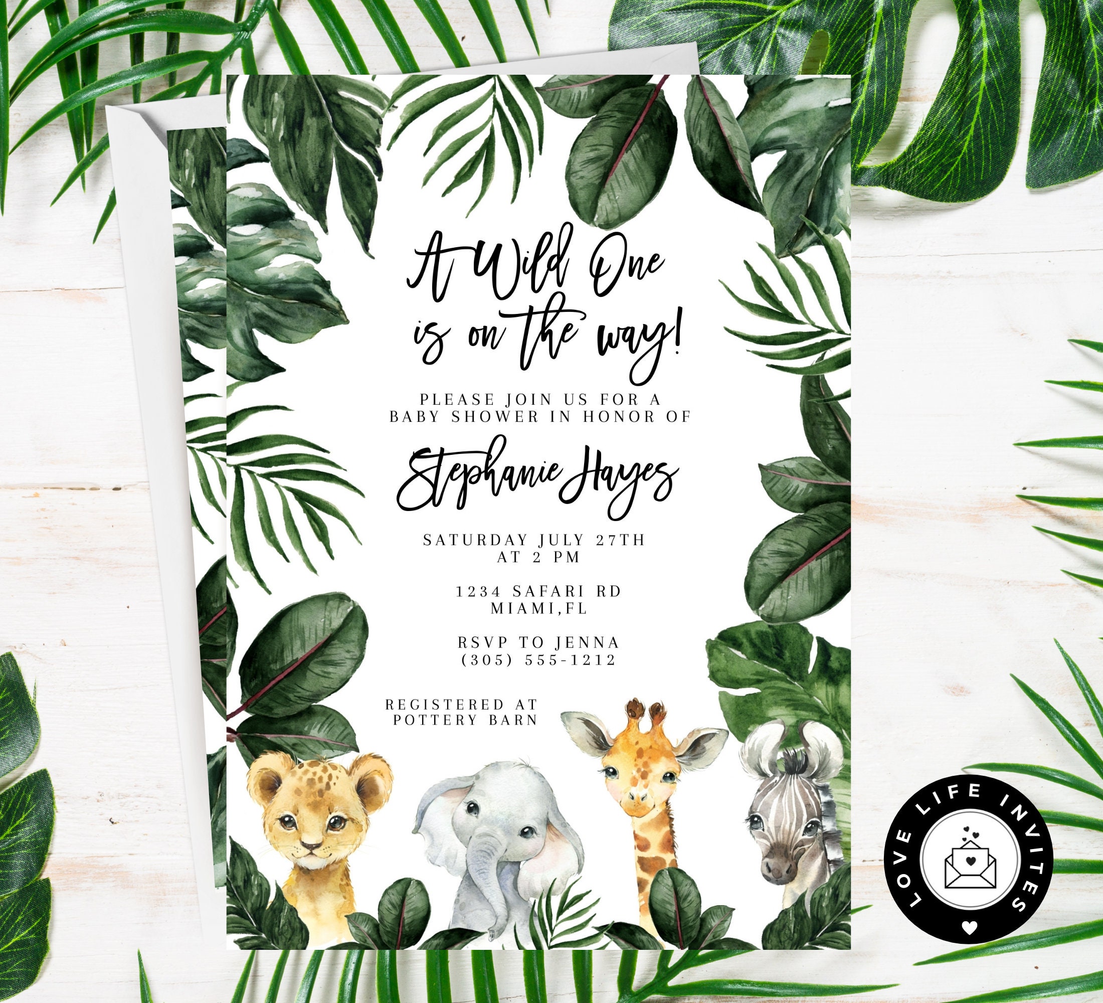 Invitations Announcements Invitations Wild One Baby Shower Invites 