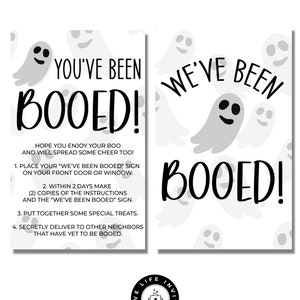 Booed Signs, Printable Booed Signs, We&#39;ve Been Booed, You&#39;ve Been Booed, You&#39;ve Been Booed Signs, INSTANT DOWNLOAD , Halloween Signs Prints