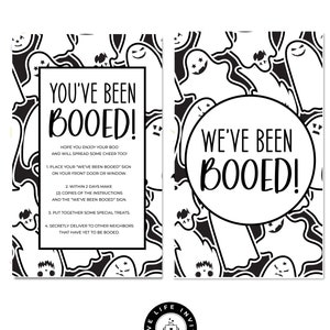 Booed Signs, Printable Booed Signs, We&#39;ve Been Booed, You&#39;ve Been Booed, You&#39;ve Been Booed Signs, INSTANT DOWNLOAD , Halloween Signs Prints