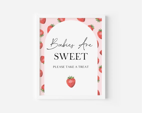  Strawberry Baby Shower Decorations for Girls, A Berry