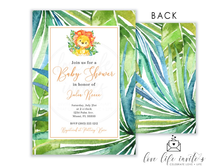 Lion Baby Shower Invitation Safari Baby Shower Invites Boy Etsy Lion Baby Shower Invitation Safari Baby Shower Invites Boy Etsy