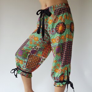 HR0104 Capris Flora Cotton Soft Pants, Lady Pants, Light Weight Women Pants