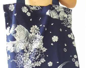 BG0004 Indigo design bag, beach bag, school bag, totes, handmade Totes,