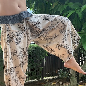 SR0041 Samurai pants with Unique Hilltribe fabric Wrap Around