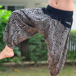 XL0041 New arrival Samurai pants,  Handmade pants, men&#39;s fashion, unisex Yoga Harem Pants  - elastic waistband