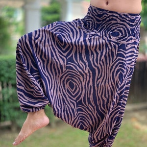 HR0188 Harem Pants 100% Cotton Harem Pants Unisex Low Crotch Yoga Trousers