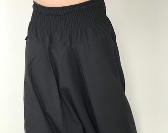 HR0006 Harem Pants Unissex Calças de ioga com virilha baixa, calças de elefante