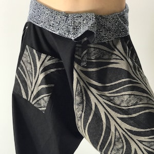 SR0123 Samurai Pants Harem pants have fisherman pants style wrap around waist