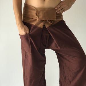 2T0016 Thai Fisherman Pants Wide Leg pants, Wrap pants, Unisex pants, Thai Fisherman Pants, Cotton