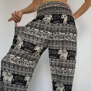 SM0078 Thai Genie Pants Comfy Trouser, Gypsy Pants Rayon Pants,Aladdin Pants Maxi Pants Boho Pants image 1