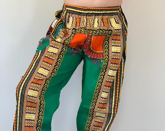 DK0001 African Print Dashiki Pantalon coton Aladdin yoga harem pantalon, pantalon unisexe