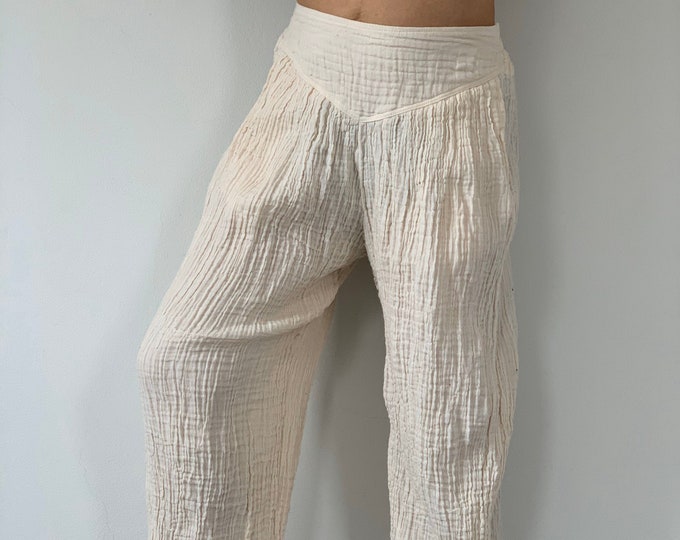 CG0054 Cotton Gauze Yoga Pants Super Soft. Elastic Waist Etsy