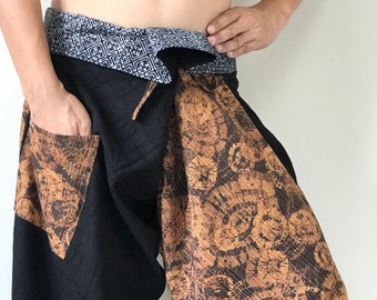 SR0301 Samurai-Hose mit einzigartigem Hilltribe-Wickelstoff