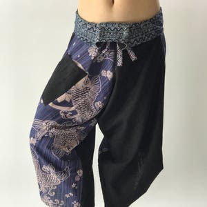 SR0125 Samurai Pants Harem pants have fisherman pants style wrap around waist